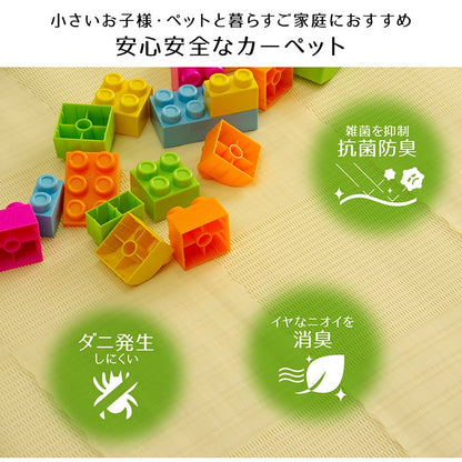 ラグ 江戸間2畳 約174×174cm 洗える カーペット 日本製 国産 抗菌 防臭 消臭 アウトドア レジャー 敷物 和室 シンプル 絨毯 じゅうたん インテリア 北欧 オールシーズン おしゃれ 新生活(代引不可)