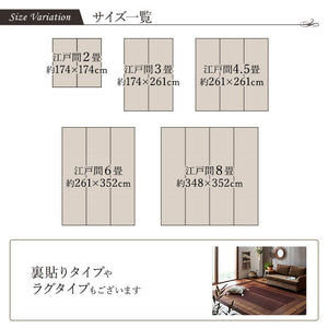 い草ラグ ランクス 261×352cm 江戸間6畳 ラグ マット 国産 純国産 日本製 い草 モダン 抗菌防臭 自然素材 涼感 和室 洋室 ヒバ 抗菌 防臭 フローリング オールシーズン ラグマット 絨毯 イ草(代引不可)