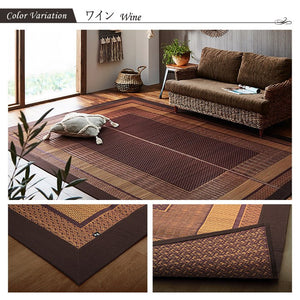 い草ラグ ランクス 95×150cm ラグ マット 国産 純国産 日本製 い草 モダン 抗菌防臭 自然素材 涼感 和室 洋室 ヒバ 抗菌 防臭 フローリング オールシーズン ラグマット 絨毯 じゅうたん イ草(代引不可)