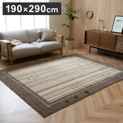 カーペット 約190×290cm 抗菌ラグ 消臭ラグ 抗ウイルス ホットカーペット対応 ダイニングラグ 長方形 ギャベ柄 インテリア おすすめ かわいい 国産 日本製 滑り止め カーペット マット(代引不可)