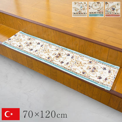 ウィルトン玄関マット 約70×120cm 玄関 マット トルコ製 ウィルトン 織り クラシカル柄 エレガンス柄 上品 ヒートセット加工 立体感 高目付 肌触り柔らか 抗菌防臭 消臭 丈夫 へたりにくい(代引不可)