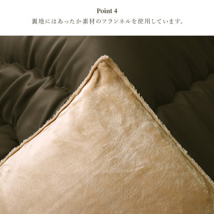 こたつ掛布団 単品 レザー調 205×205cm 正方形 シンプル フランネル ベージュ ブラウン シンプル ヴィンテージ おしゃれ 一人暮らし(代引不可)