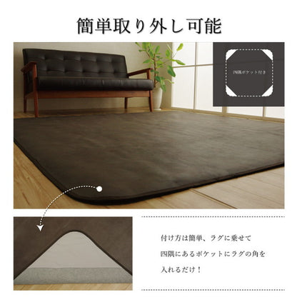ラグカバー 約130×190cm 引っかき傷防止 抗菌 シワになりにくい ずれにくい 防臭 レザー ウレタン コンパクト 省スペース 折りたたみ 北欧 おしゃれ インテリア オールシーズン(代引不可)