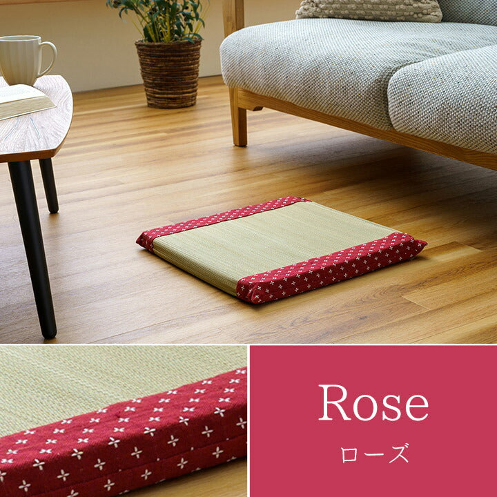 クッション い草 40×40cm おしゃれ 和室 洋室 ウレタン 調湿効果 抗菌防臭 四角 小座布団 日本製 フロアクッション 和室 洋室 フローリング 来客用 お盆(代引不可)