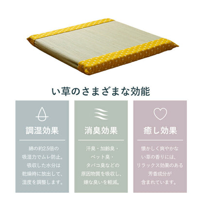 クッション い草 40×40cm おしゃれ 和室 洋室 ウレタン 調湿効果 抗菌防臭 四角 小座布団 日本製 フロアクッション 和室 洋室 フローリング 来客用 お盆(代引不可)