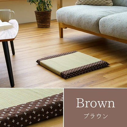 クッション い草 40×40cm おしゃれ 和室 洋室 ウレタン 調湿効果 抗菌防臭 四角 小座布団 日本製 フロアクッション 和室 洋室 フローリング 来客用 お盆(代引不可)