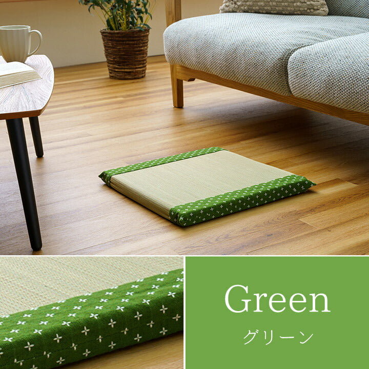 クッション い草 40×40cm おしゃれ 和室 洋室 ウレタン 調湿効果 抗菌防臭 四角 小座布団 日本製 フロアクッション 和室 洋室 フローリング 来客用 お盆(代引不可)