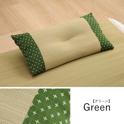 寝具 枕 平枕 い草 50×30cm 吸湿 調湿効果 抗菌防臭 刺し子 お昼寝 ごろ寝 快眠 国産 い草 枕 まくら いぐさ 自然素材(代引不可)