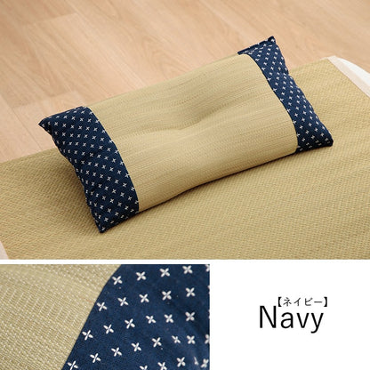 寝具 枕 平枕 い草 50×30cm 吸湿 調湿効果 抗菌防臭 刺し子 お昼寝 ごろ寝 快眠 国産 い草 枕 まくら いぐさ 自然素材(代引不可)