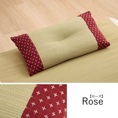 寝具 枕 平枕 い草 50×30cm 吸湿 調湿効果 抗菌防臭 刺し子 お昼寝 ごろ寝 快眠 国産 い草 枕 まくら いぐさ 自然素材(代引不可)
