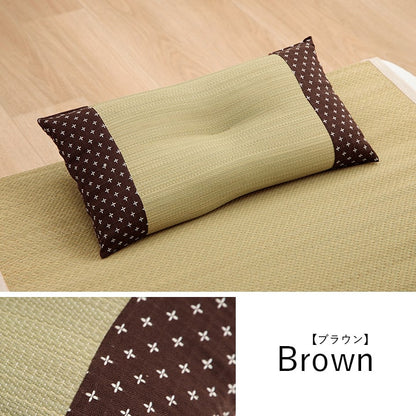 寝具 枕 平枕 い草 50×30cm 吸湿 調湿効果 抗菌防臭 刺し子 お昼寝 ごろ寝 快眠 国産 い草 枕 まくら いぐさ 自然素材(代引不可)