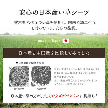 寝具 シーツ い草 88×180cm 吸湿 調湿効果 抗菌防臭 寝ござ 国産 ねござ 日本製 熊本県八代産 「 リルマ 」夏用 敷きパッド ござ 寝汗(代引不可)