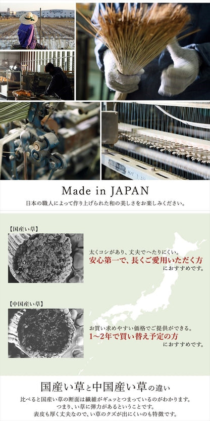 【500円OFF】置き畳 ユニット畳 システム畳 国産 日本製 ナチュラルスタイル い草 消臭 抗菌防臭 市松 ブラウン 約82×82×2.3cm 2P 同色2枚組 シンプルノア(代引不可)