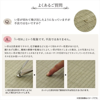 【500円OFF】置き畳 ユニット畳 システム畳 国産 日本製 ナチュラルスタイル い草 消臭 抗菌防臭 市松 ブラウン 約82×82×2.3cm 2P 同色2枚組 シンプルノア(代引不可)