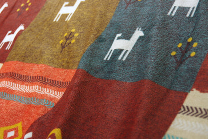 こたつカバー 正方形 上掛けタイプ ギャッベ柄 ノルディック 約210×210cm ギャベ コタツ布団カバー 上掛けタイプ(代引不可)