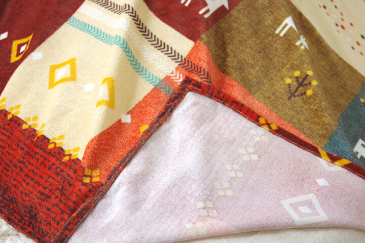 こたつカバー 正方形 上掛けタイプ ギャッベ柄 ノルディック 約210×210cm ギャベ コタツ布団カバー 上掛けタイプ(代引不可)