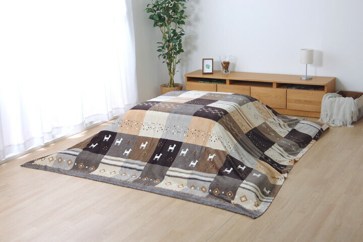 こたつカバー 長方形大 上掛けタイプ ギャッベ柄 ノルディック 約210×290cm ギャベ コタツ布団カバー 上掛けタイプ(代引不可)