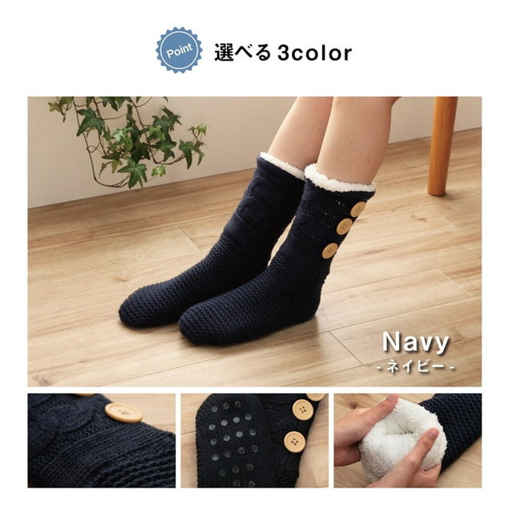 ソックス ルームソックス レディース 洗える 室内 もこもこ あったか 秋冬 冷え性 かわいい ネイビー ギフト プレゼント インテリア 韓国インテリア おしゃれ かわいい 北欧(代引不可)