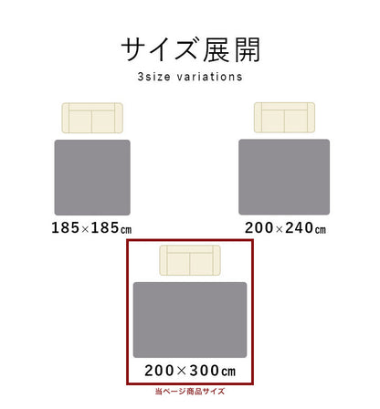 ラグ カーペット200×300cm 約4畳 モロッカンテイスト 手洗い 長方形 滑りにくい ジャガード織 おしゃれ クッション性 床暖房 ホットカーペット対応 こたつ敷布団 サラ(代引不可)