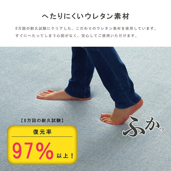 ラグ 長方形 185×185cm 約1畳 滑りにくい 防音 ボリューム 厚い へたりにくい パイル地 無地 オールシーズン ホットカーペット対応 床暖房対応 おしゃれ インテリア 床 リビング ダイニング(代引不可)