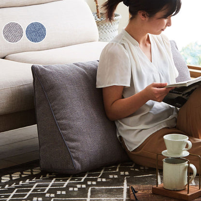 背もたれ クッション 大きめ 三角 寄りかかり ソファ フロアクッション 枕 ソファー 背当 スマホ シンプル 国内綿入れ加工 オールシーズン インテリア おしゃれ 北欧 新生活(代引不可)