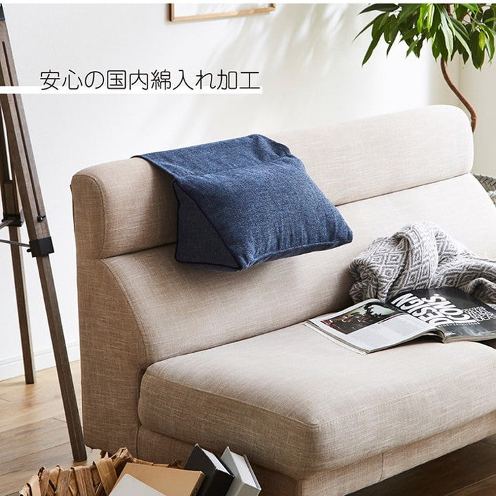 背もたれ クッション 三角 収納付き ポケット 省スペース コンパクト ソファ ソファー 収納 フロアクッション 枕 背当 スマホ シンプル 国内綿入れ加工 オールシーズン インテリア おしゃれ 北欧(代引不可)