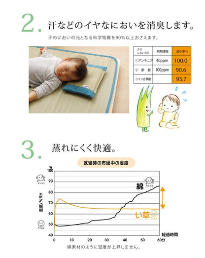 い草 シーツ い草シーツ ベビー キッズ ジュニア 寝ござ 『さわやか ネゴザ』 ピンク 約70×120cm さわやか(代引不可)