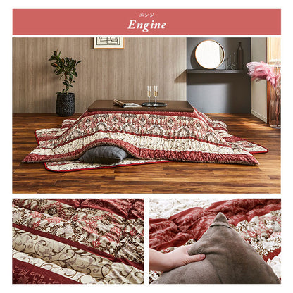 こたつ布団 長方形 205×245cm 単品 ふっくら 日本製 エレガンス柄 高級感 国産 フランネル コタツ 炬燵 節電 省エネ エコ eco あったか 暖か ふっくら ふわふわ インテリア おしゃれ かわいい(代引不可)