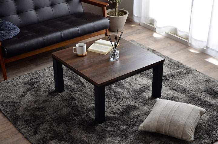 こたつ台 ヴィンテージ 約70×70cm レトロ テーブル 机 ロータイプ 一人暮らし 新生活 おしゃれ かわいい 1年保証 省エネ 暖房 在宅勤務 オールシーズン コンパクト テレワーク あったか(代引不可)