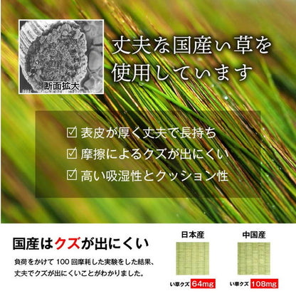 純国産 い草 格子柄 江戸間3畳 約174×261cm 上敷き カーペット ラグ マット ラグマット インテリア 和モダン お洒落 おしゃれ かわいい オールシーズン シンプル(代引不可)