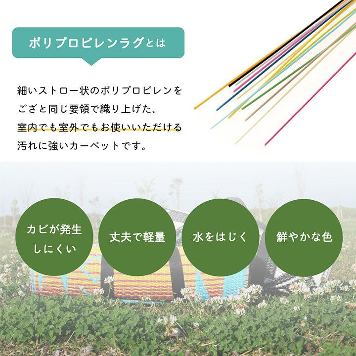 日本製 洗える レジャー シート 約87×140cm アウトドア お手入れ 持ち運び 便利 簡単 楽 PP ポリプロピレン エスニック カラフル おしゃれ(代引不可)