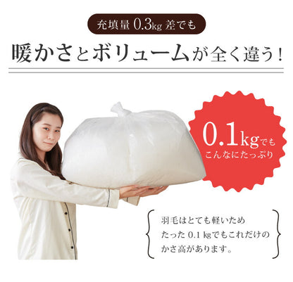日本製 羽毛ふとん 羽毛増量 セミダブル 1.5kg 最高ランクプレミアムゴールドラベル ポーランド産ホワイトダックダウン 93% 440dp以上 立体キルト 抗菌 掛け布団 国産 羽毛 布団 ふとん 掛布団(代引不可)