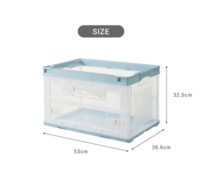 収納ケース 5個セット 折りたたみコンテナ 片扉 50L 横から取り出せる 収納 プラスチック 折り畳み 折りたたみボックス(代引不可)