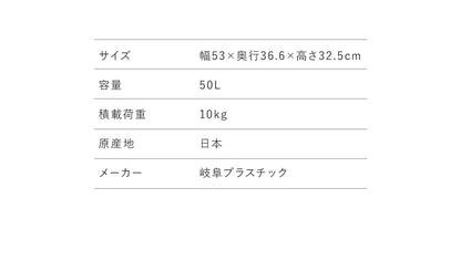収納ケース 5個セット 折りたたみコンテナ 片扉 50L 横から取り出せる 収納 プラスチック 折り畳み 折りたたみボックス(代引不可)