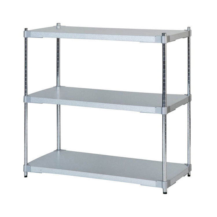 【※法人様限定販売】【燕三条製】 PROFACE ガルバリウムソリッドシェルフ3段 460×900×900 クロムメッキポール スチールラック スチールシェルフ ラック キッチンラック レンジラック(代引不可)