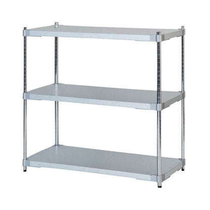 【※法人様限定販売】【燕三条製】 PROFACE ガルバリウムソリッドシェルフ3段 460×900×900 クロムメッキポール スチールラック スチールシェルフ ラック キッチンラック レンジラック(代引不可)
