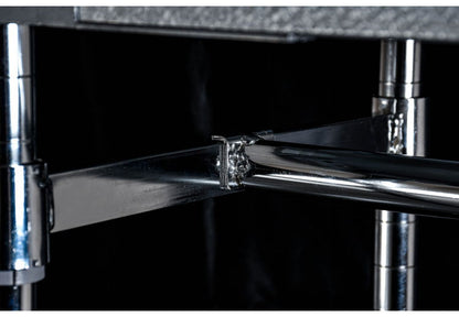 【燕三条製】 PROFACE ガルバリウムソリッドハンガーラック3段 350×1200×1800 クロムメッキポール スチールラック スチールシェルフ ラック キッチンラック レンジラック 業務用 業務用ラック(代引不可)