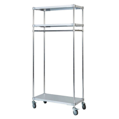 【燕三条製】 PROFACE ガルバリウムソリッドハンガーラック3段 460×900×1800 クロムメッキポール スチールラック スチールシェルフ ラック キッチンラック レンジラック 業務用 業務用ラック(代引不可)