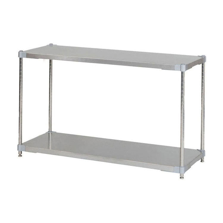 【※法人様限定販売】【燕三条製】 PROFACE SUS304ステンレスソリッドシェルフ2段 460×1200×700 SUS304ステンレスポール スチールラック スチールシェルフ ラック キッチンラック レンジラック(代引不可)