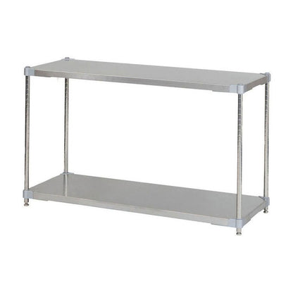 【※法人様限定販売】【燕三条製】 PROFACE SUS304ステンレスソリッドシェルフ2段 460×1200×700 SUS304ステンレスポール スチールラック スチールシェルフ ラック キッチンラック レンジラック(代引不可)