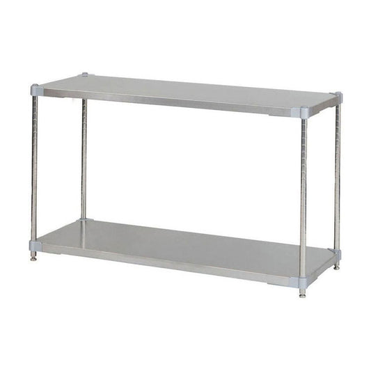 【※法人様限定販売】【燕三条製】 PROFACE SUS304ステンレスソリッドシェルフ2段 460×1200×700 SUS304ステンレスポール スチールラック スチールシェルフ ラック キッチンラック レンジラック(代引不可)