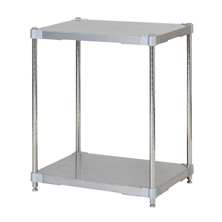 【※法人様限定販売】【燕三条製】 PROFACE SUS304ステンレスソリッドシェルフ2段 460×600×700 SUS304ステンレスポール スチールラック スチールシェルフ ラック キッチンラック レンジラック(代引不可)