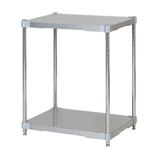 【※法人様限定販売】【燕三条製】 PROFACE SUS304ステンレスソリッドシェルフ2段 460×600×700 SUS304ステンレスポール スチールラック スチールシェルフ ラック キッチンラック レンジラック(代引不可)