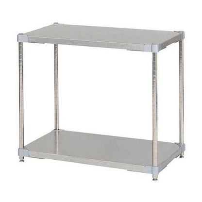 【※法人様限定販売】【燕三条製】 PROFACE SUS304ステンレスソリッドシェルフ2段 460×760×700 SUS304ステンレスポール スチールラック スチールシェルフ ラック キッチンラック レンジラック(代引不可)