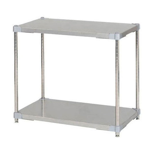 【※法人様限定販売】【燕三条製】 PROFACE SUS304ステンレスソリッドシェルフ2段 460×760×700 SUS304ステンレスポール スチールラック スチールシェルフ ラック キッチンラック レンジラック(代引不可)