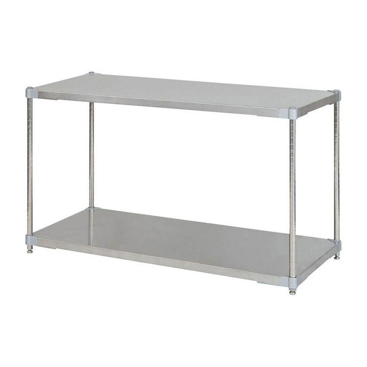 【※法人様限定販売】【燕三条製】 PROFACE SUS304ステンレスソリッドシェルフ2段 600×1200×700 SUS304ステンレスポール スチールラック スチールシェルフ ラック キッチンラック レンジラック(代引不可)