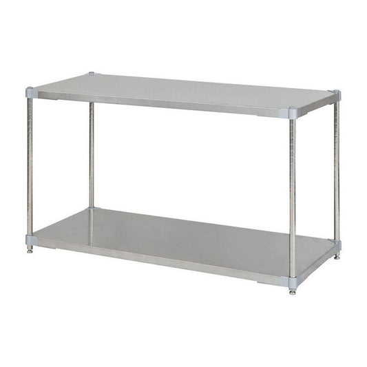 【※法人様限定販売】【燕三条製】 PROFACE SUS304ステンレスソリッドシェルフ2段 600×1200×700 SUS304ステンレスポール スチールラック スチールシェルフ ラック キッチンラック レンジラック(代引不可)