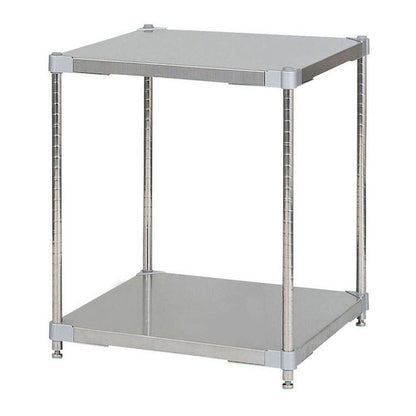 【※法人様限定販売】【燕三条製】 PROFACE SUS304ステンレスソリッドシェルフ2段 600×600×700 SUS304ステンレスポール スチールラック スチールシェルフ ラック キッチンラック レンジラック(代引不可)