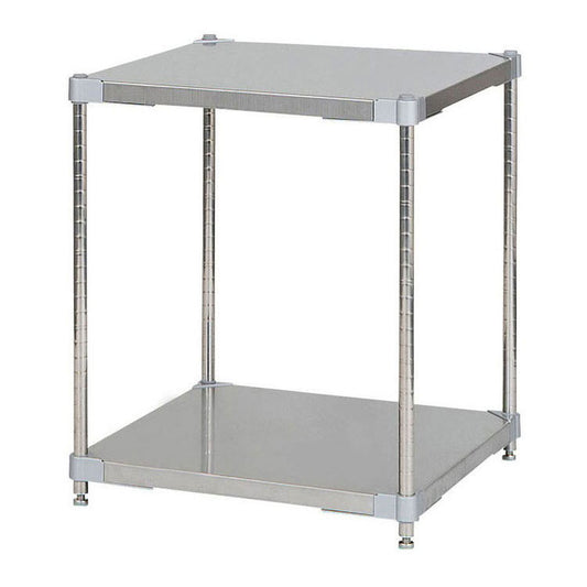 【※法人様限定販売】【燕三条製】 PROFACE SUS304ステンレスソリッドシェルフ2段 600×600×700 SUS304ステンレスポール スチールラック スチールシェルフ ラック キッチンラック レンジラック(代引不可)