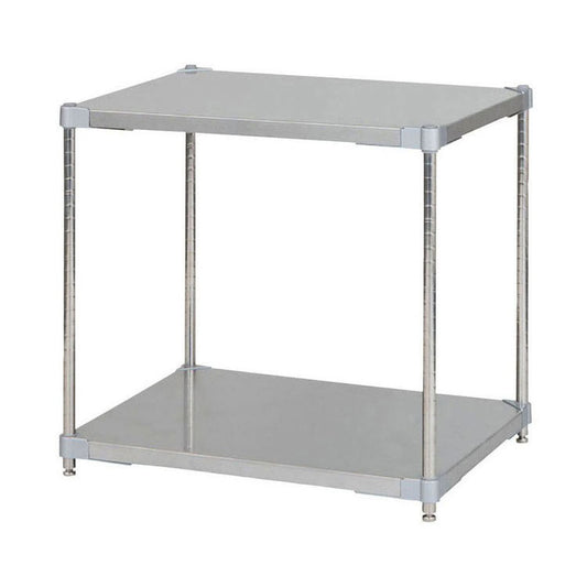 【※法人様限定販売】【燕三条製】 PROFACE SUS304ステンレスソリッドシェルフ2段 600×760×700 SUS304ステンレスポール スチールラック スチールシェルフ ラック キッチンラック レンジラック(代引不可)